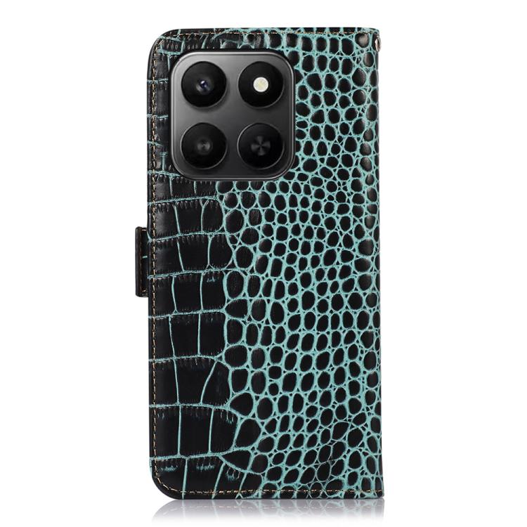 For Honor X7d 5G/400 Smart 5G Crocodile Top Layer Cowhide Leather Phone Case