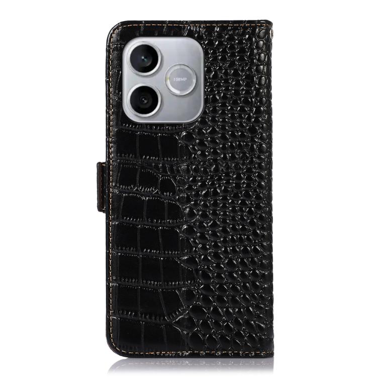 For Honor 600 Lite Global Crocodile Top Layer Cowhide Leather Phone Case