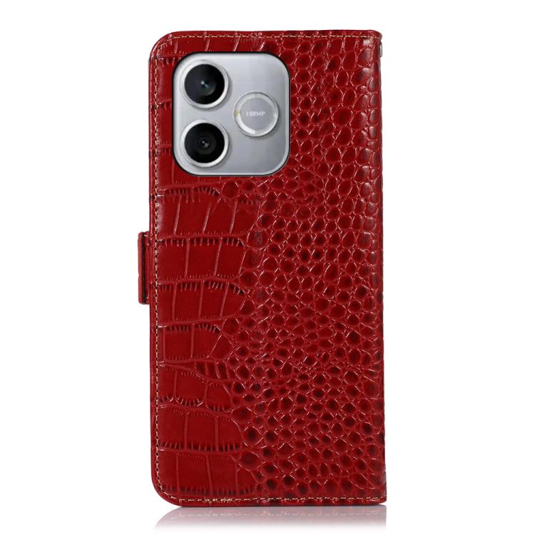 For Honor 600 Lite Global Crocodile Top Layer Cowhide Leather Phone Case
