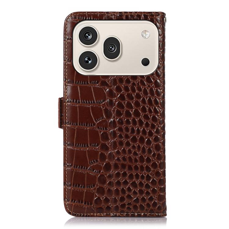 For Honor 600 Global Crocodile Top Layer Cowhide Leather Phone Case