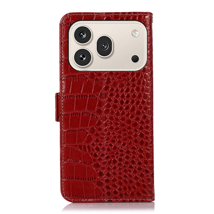 For Honor 600 Pro Global Crocodile Top Layer Cowhide Leather Phone Case