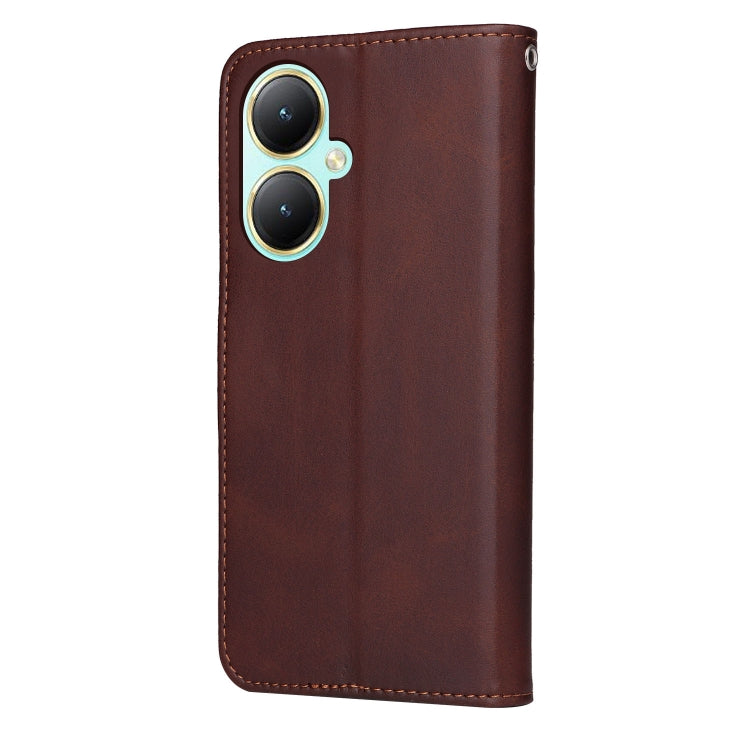 For vivo Y35+ Classic Calf Texture Flip Leather Phone Case