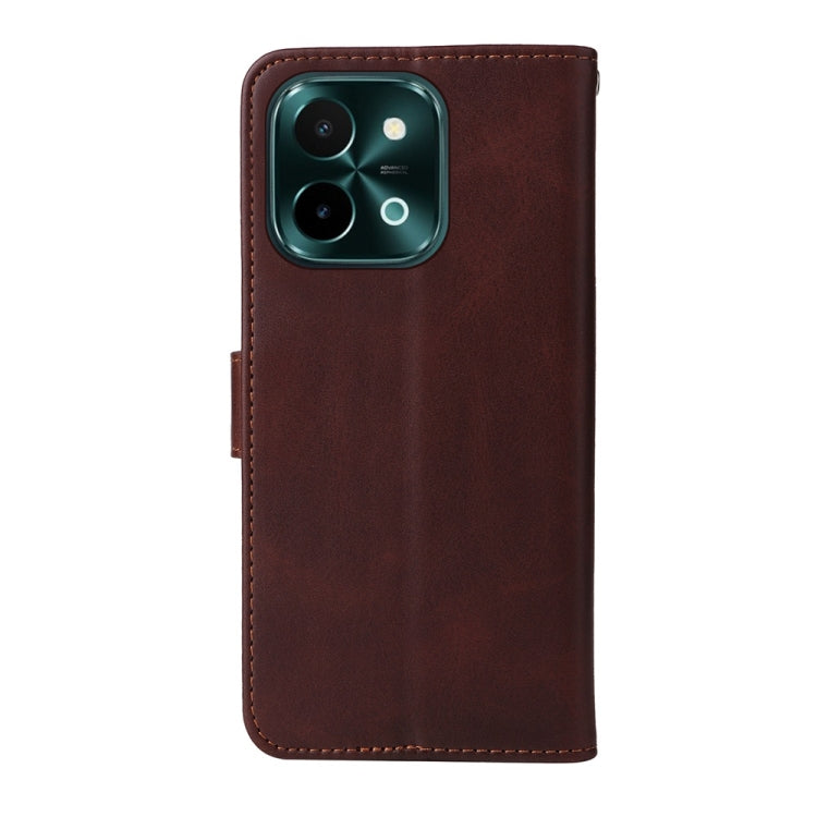 For vivo Y28 4G Global Classic Calf Texture Flip Leather Phone Case