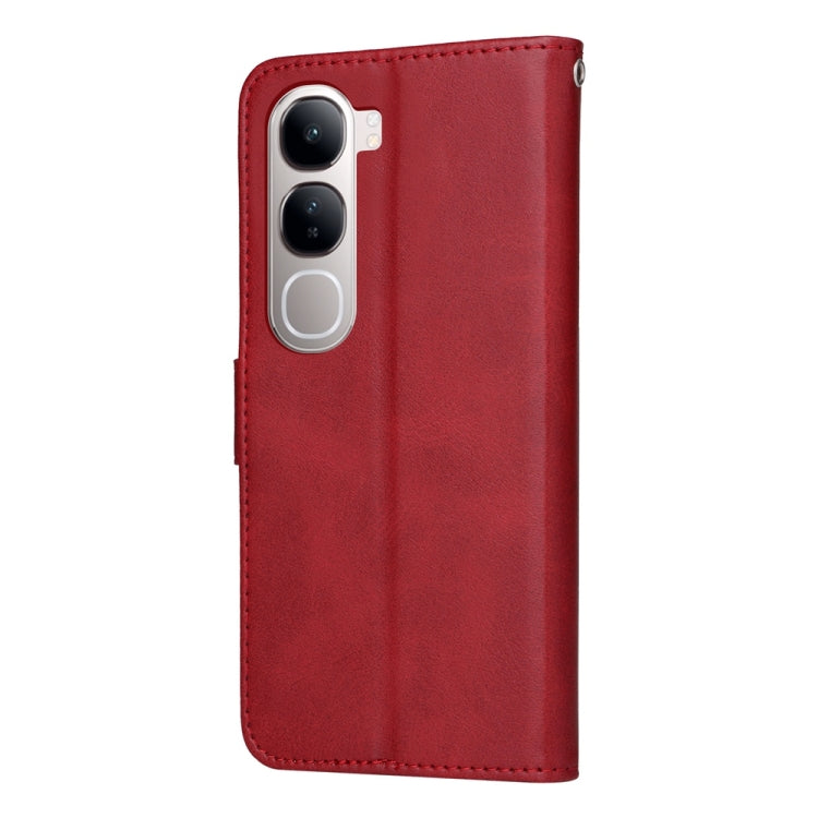 For vivo V40 Lite 4G / 5G IDN Classic Calf Texture Flip Leather Phone Case