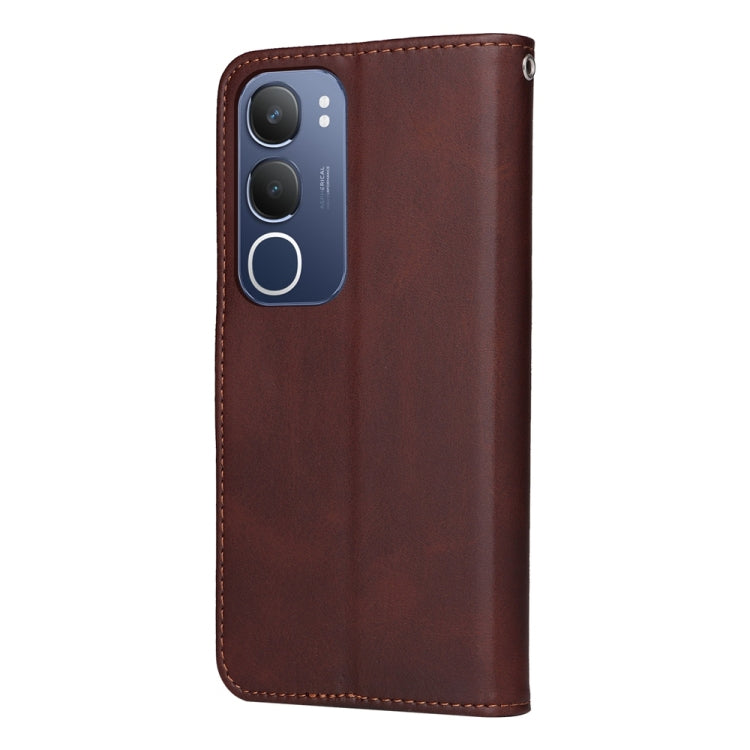 For vivo Y19s Classic Calf Texture Flip Leather Phone Case
