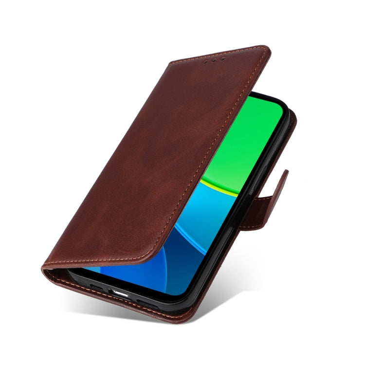 For vivo Y19s Classic Calf Texture Flip Leather Phone Case