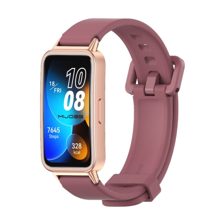 For Huawei Band 8 Mijobs Silicone Breathable Watch Band