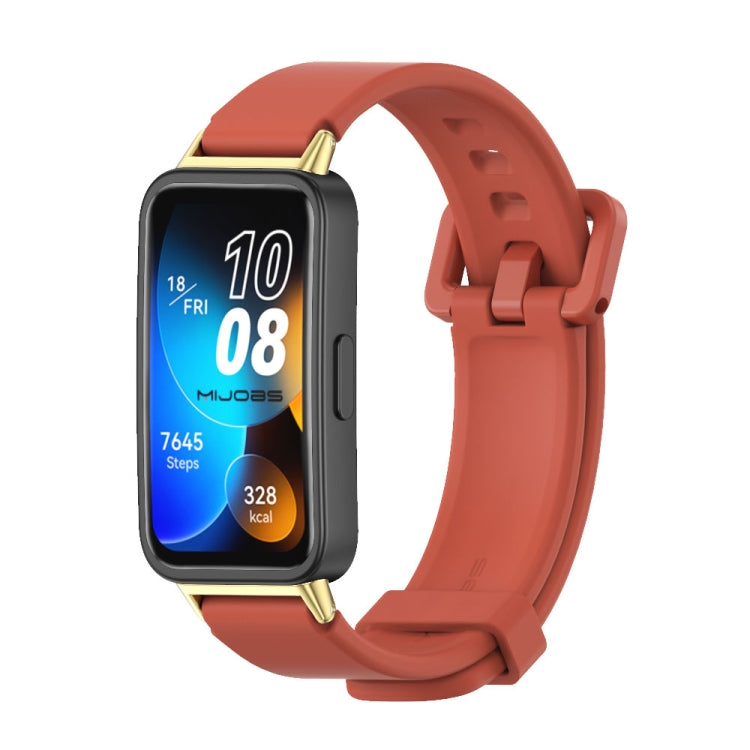 For Huawei Band 8 Mijobs Silicone Breathable Watch Band