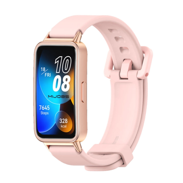 For Huawei Band 8 Mijobs Silicone Breathable Watch Band