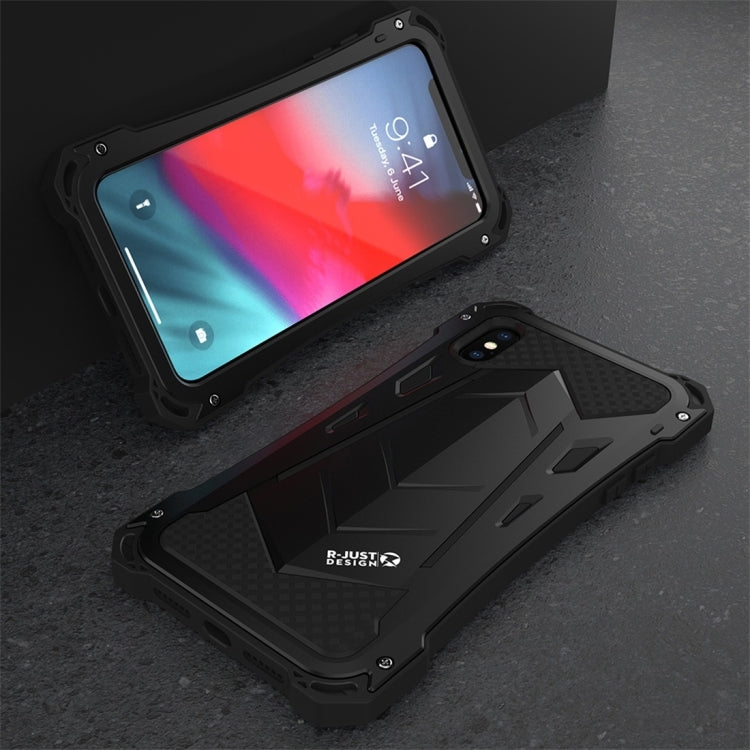 For iPhone X R-JUST Shockproof Dustproof Metal Armor Protective Case