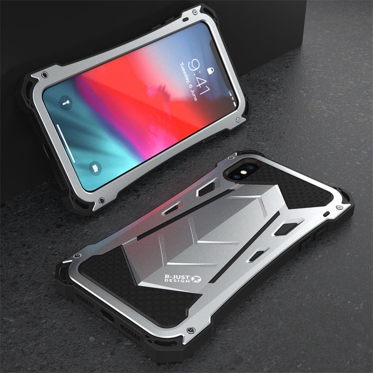 For iPhone X R-JUST Shockproof Dustproof Metal Armor Protective Case