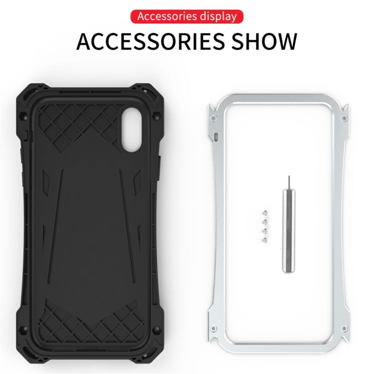 For iPhone X R-JUST Shockproof Dustproof Metal Armor Protective Case
