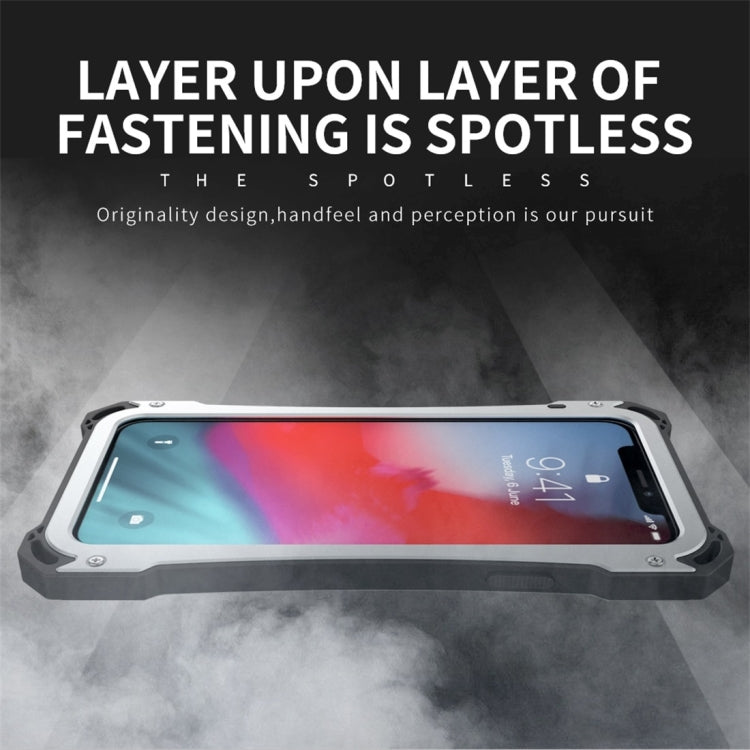 For iPhone X R-JUST Shockproof Dustproof Metal Armor Protective Case