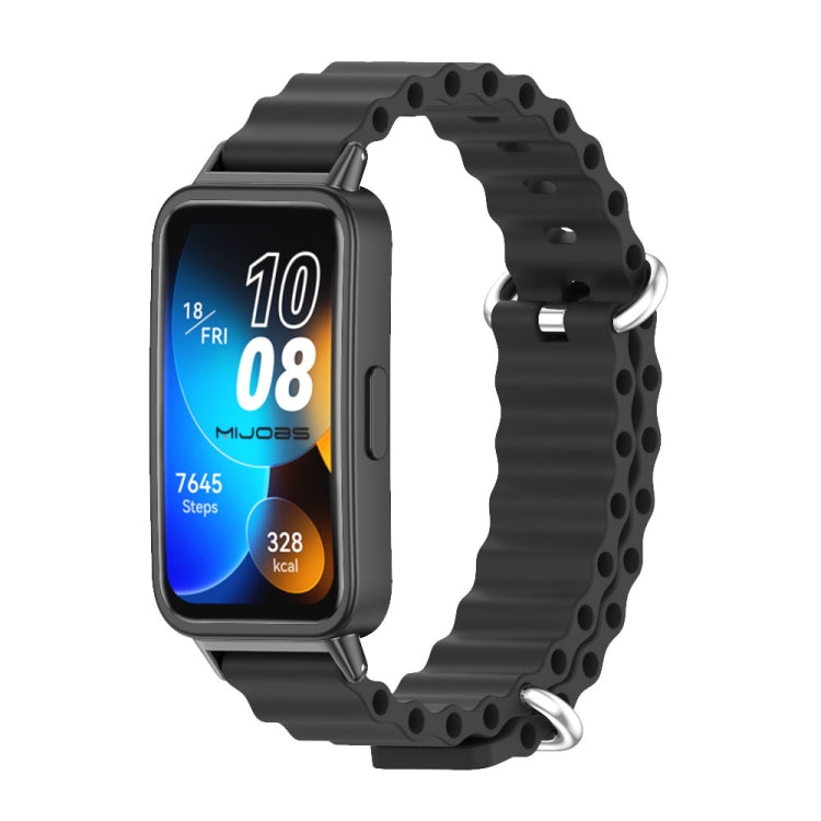 For Huawei Band 8 Mijobs Marine Silicone Breathable Watch Band