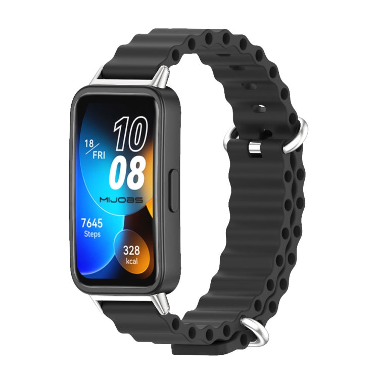 For Huawei Band 8 Mijobs Marine Silicone Breathable Watch Band