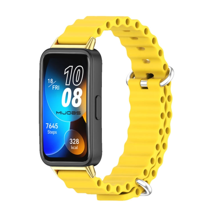 For Huawei Band 8 Mijobs Marine Silicone Breathable Watch Band
