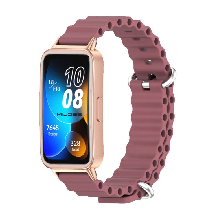 For Huawei Band 8 Mijobs Marine Silicone Breathable Watch Band