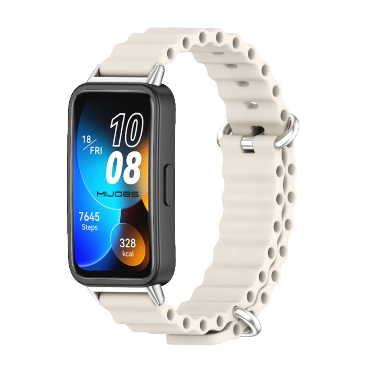 For Huawei Band 8 Mijobs Marine Silicone Breathable Watch Band