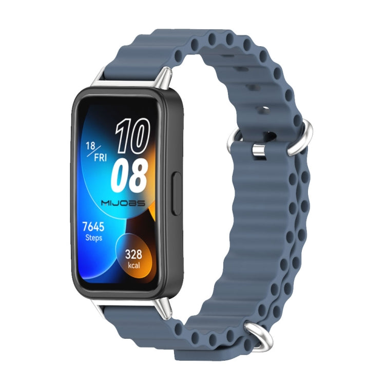For Huawei Band 8 Mijobs Marine Silicone Breathable Watch Band