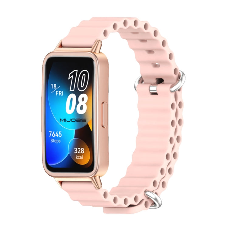 For Huawei Band 8 Mijobs Marine Silicone Breathable Watch Band