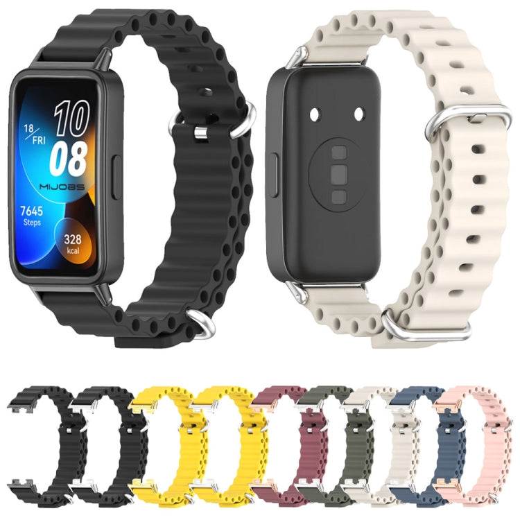 For Huawei Band 8 Mijobs Marine Silicone Breathable Watch Band