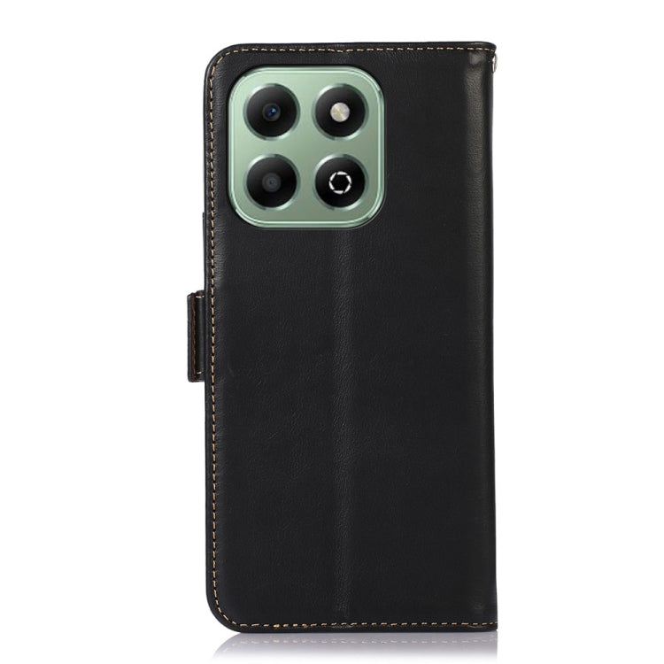 For Honor X6b Crazy Horse Top Layer Cowhide Leather Phone Case