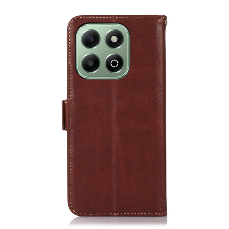 For Honor X6b Crazy Horse Top Layer Cowhide Leather Phone Case
