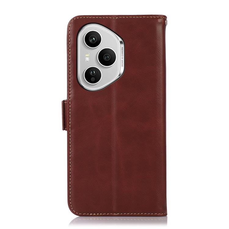 For Honor 400 Pro Global 160.8mm Crazy Horse Top Layer Cowhide Leather Phone Case