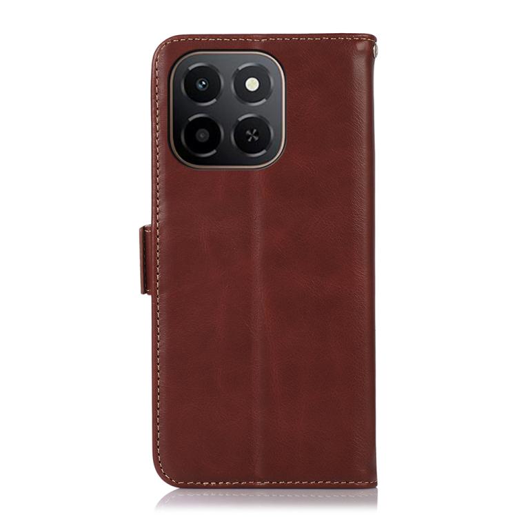 For Honor X6c 4G Crazy Horse Top Layer Cowhide Leather Phone Case