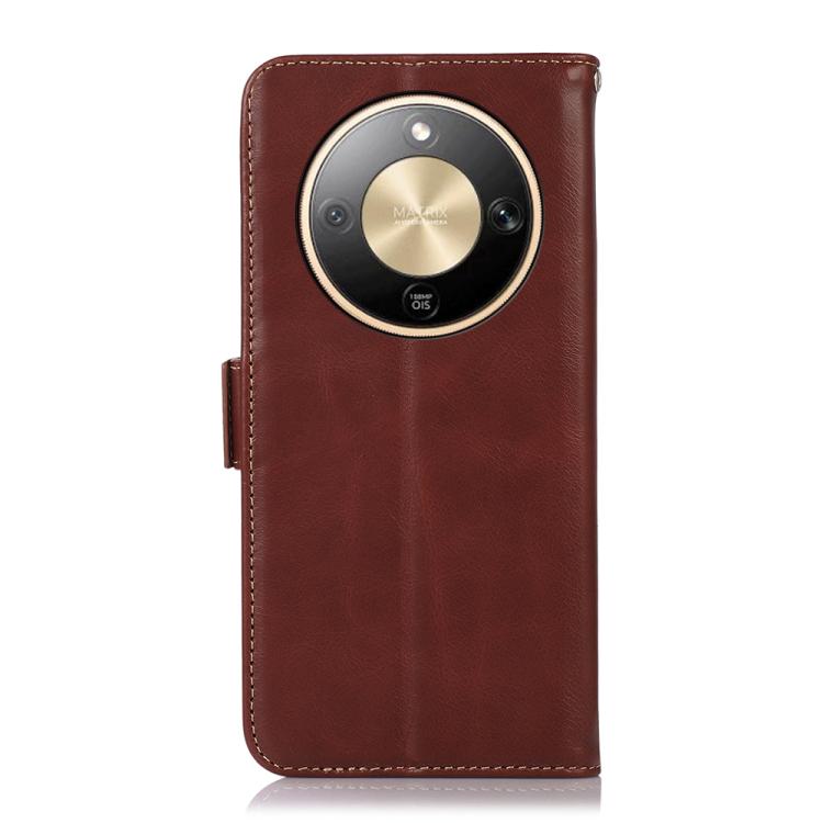 For Honor X9d 5G Crazy Horse Top Layer Cowhide Leather Phone Case