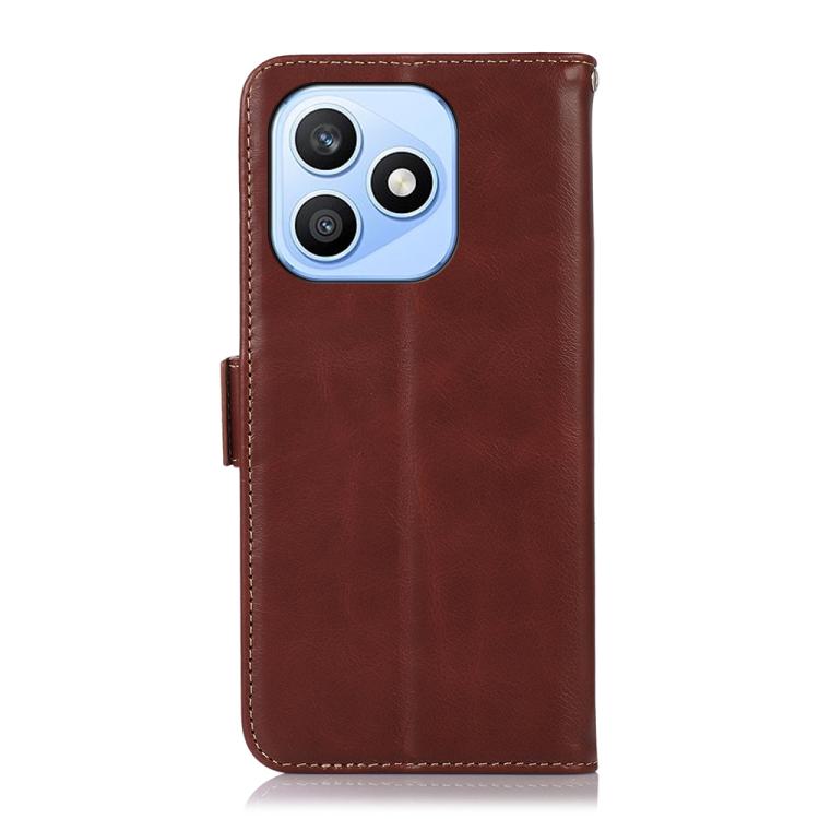 For Honor X8d 4G Crazy Horse Top Layer Cowhide Leather Phone Case