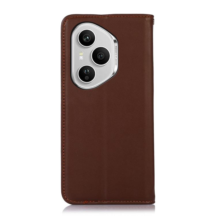 For Honor 400 Pro Global 160.8mm KHAZNEH Nappa Top Layer Cowhide Leather Phone Case