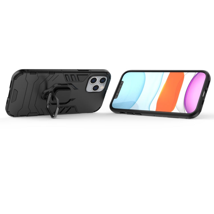 For iPhone 12 / 12 Pro Shockproof PC + TPU Protective Case with Magnetic Ring Holder