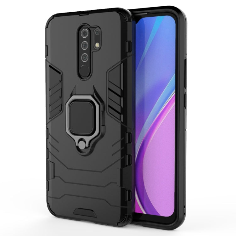 For Xiaomi Redmi 9 Shockproof PC + TPU Protective Case with Magnetic Ring Holder