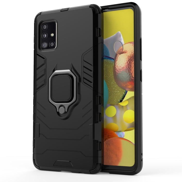 For Samsung Galaxy A51 5G Shockproof PC + TPU Protective Case with Magnetic Ring Holder