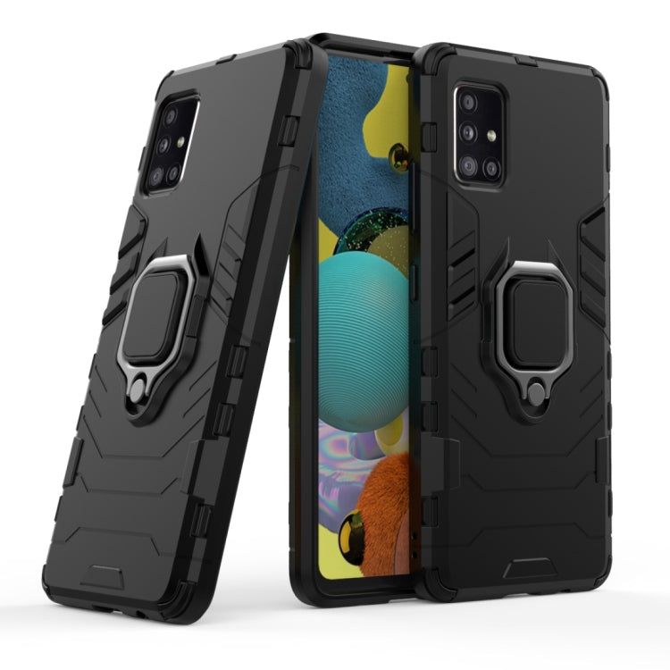 For Samsung Galaxy A51 5G Shockproof PC + TPU Protective Case with Magnetic Ring Holder