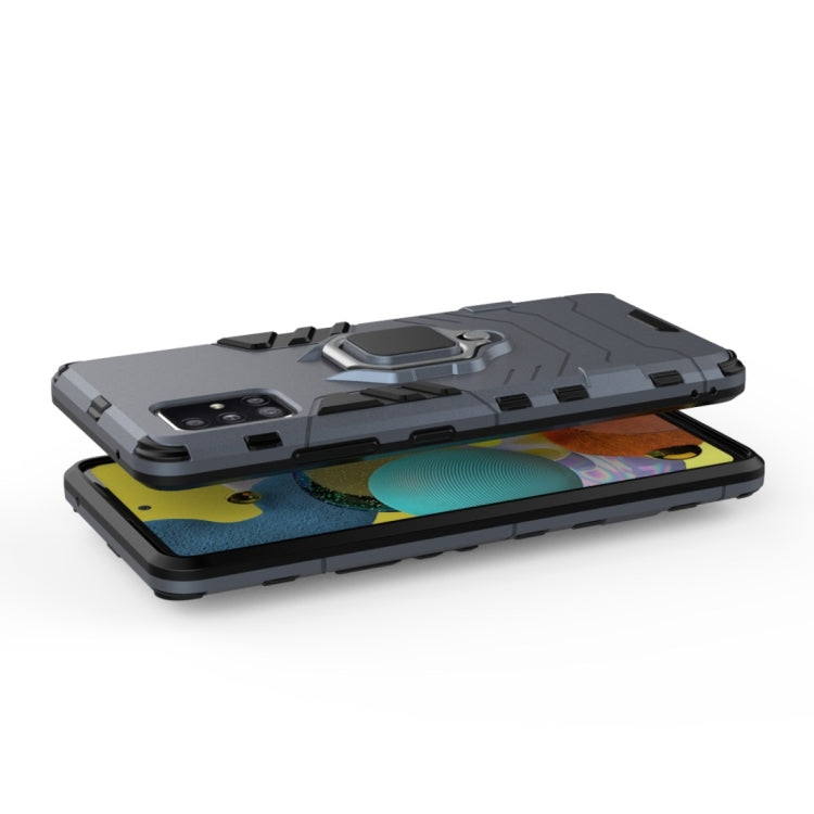 For Samsung Galaxy A51 5G Shockproof PC + TPU Protective Case with Magnetic Ring Holder