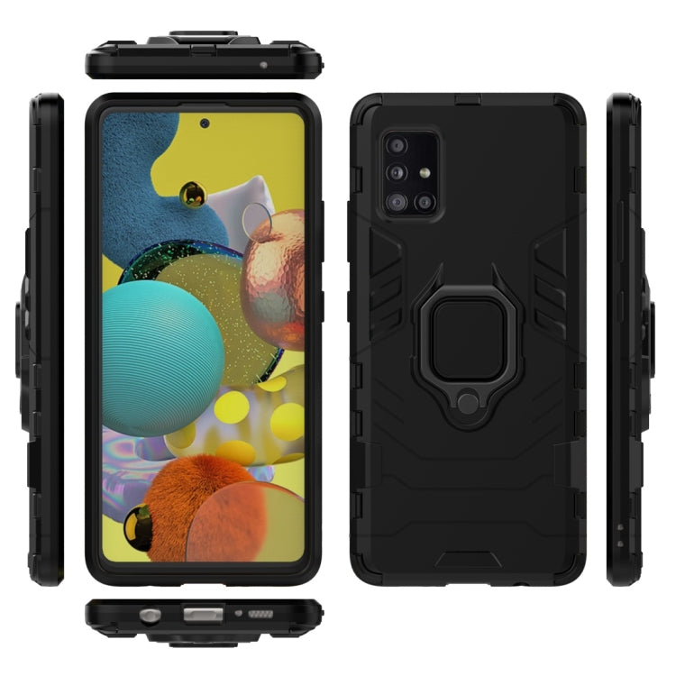 For Samsung Galaxy A51 5G Shockproof PC + TPU Protective Case with Magnetic Ring Holder