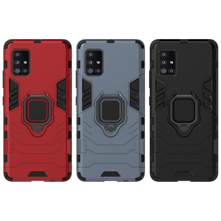 For Samsung Galaxy A51 5G Shockproof PC + TPU Protective Case with Magnetic Ring Holder