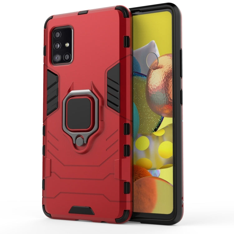 For Samsung Galaxy A51 5G Shockproof PC + TPU Protective Case with Magnetic Ring Holder