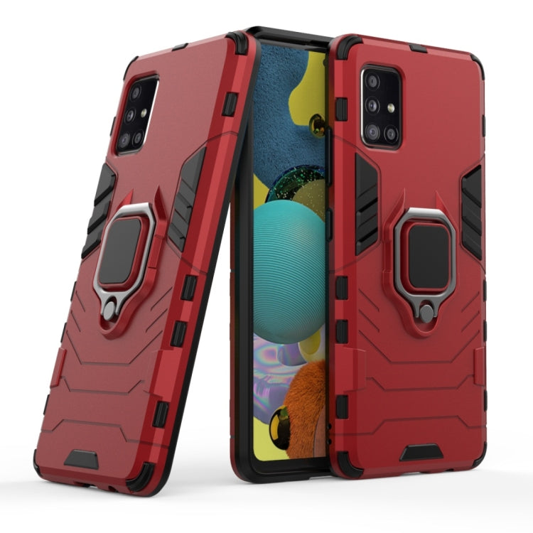 For Samsung Galaxy A51 5G Shockproof PC + TPU Protective Case with Magnetic Ring Holder
