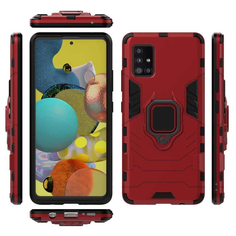 For Samsung Galaxy A51 5G Shockproof PC + TPU Protective Case with Magnetic Ring Holder