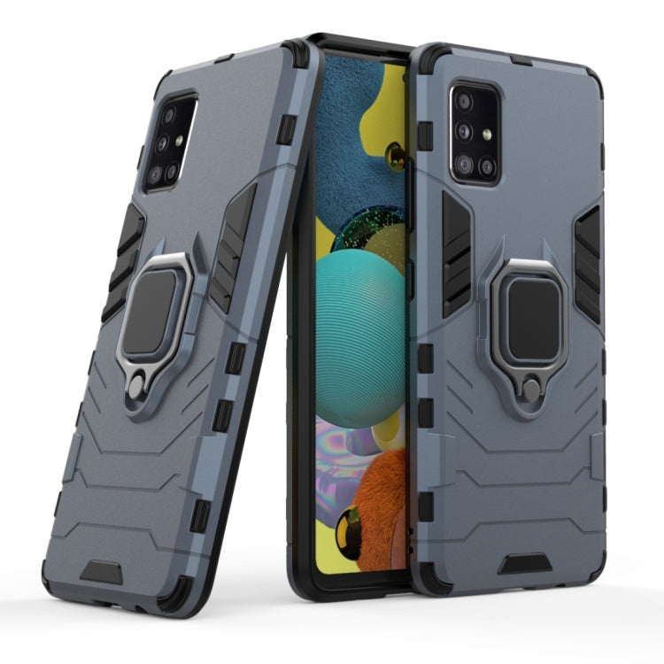 For Samsung Galaxy A51 5G Shockproof PC + TPU Protective Case with Magnetic Ring Holder
