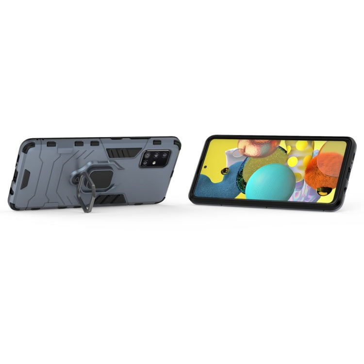 For Samsung Galaxy A51 5G Shockproof PC + TPU Protective Case with Magnetic Ring Holder
