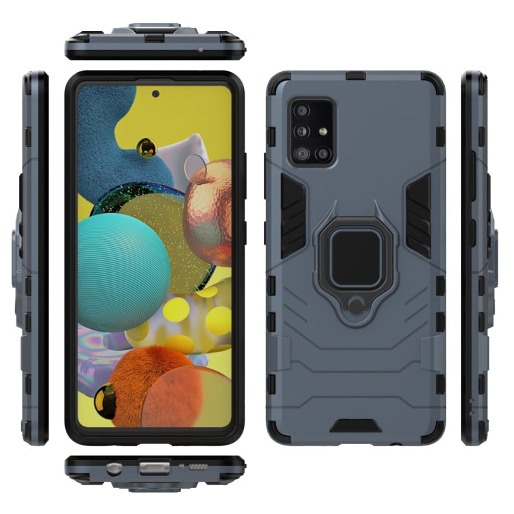 For Samsung Galaxy A51 5G Shockproof PC + TPU Protective Case with Magnetic Ring Holder