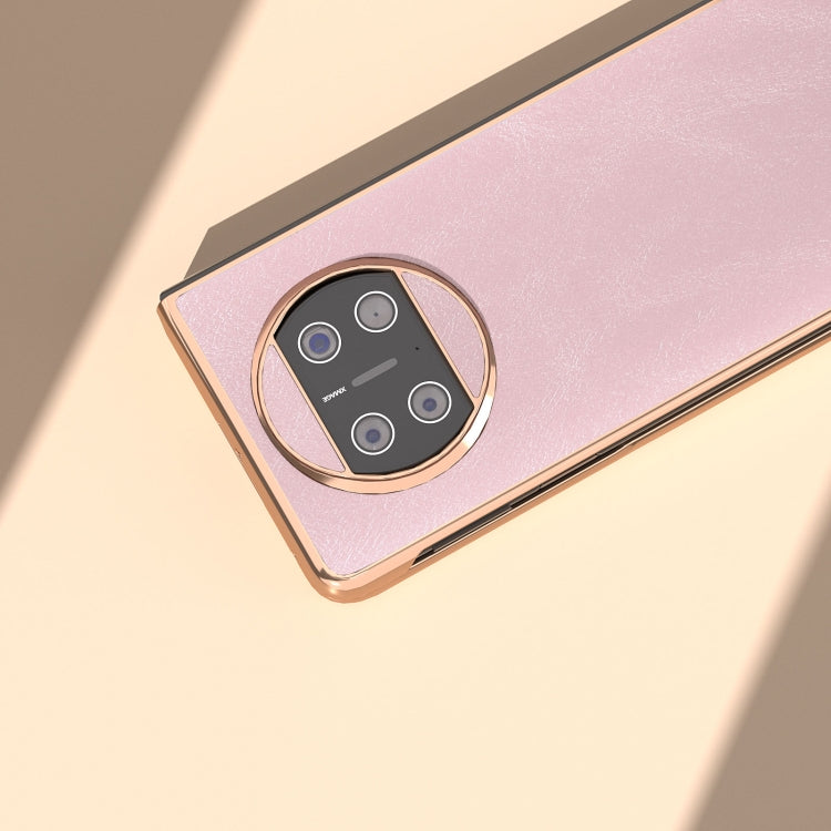 For Huawei Mate X3 Nano Plating Cowhide Texture PU Phone Case