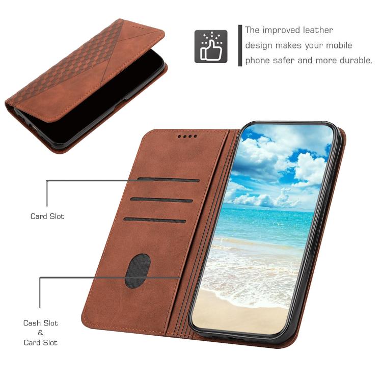 For iPhone 17 Diamond Splicing Skin Feel Magnetic Leather Phone Case