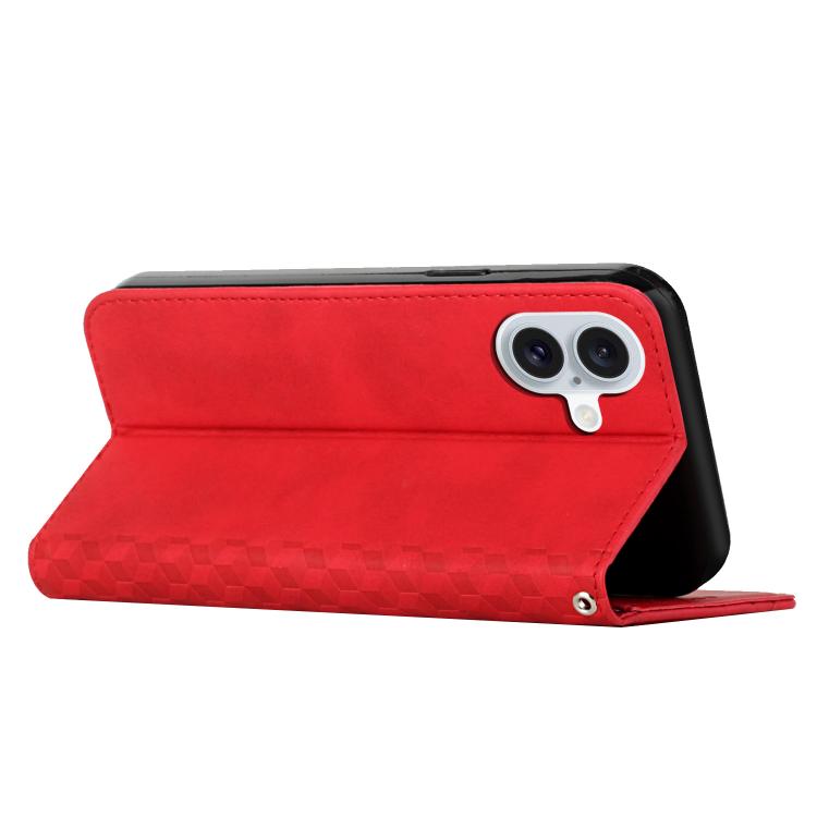 For iPhone 17 Diamond Splicing Skin Feel Magnetic Leather Phone Case