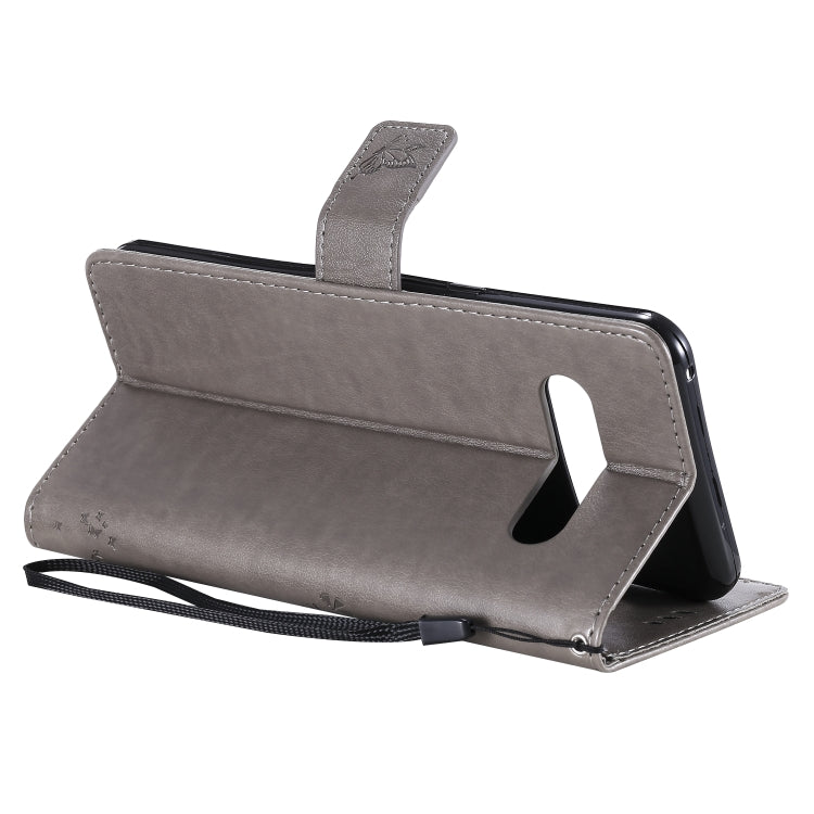 For LG V60 ThinQ 5G Tree & Cat Embossed Pattern Horizontal Flip Leather Case with Holder & Card Slots & Wallet & Lanyard