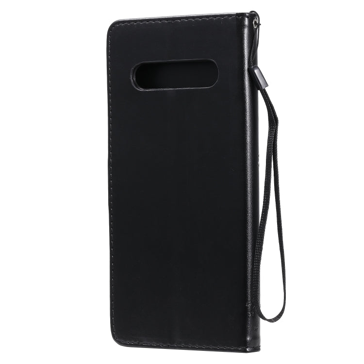 For LG V60 ThinQ 5G Tree & Cat Embossed Pattern Horizontal Flip Leather Case with Holder & Card Slots & Wallet & Lanyard